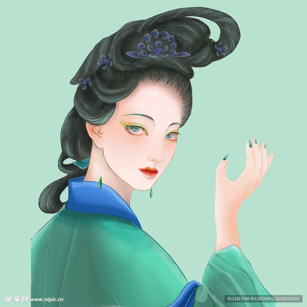 古风佳人 青丝华服展雅韵