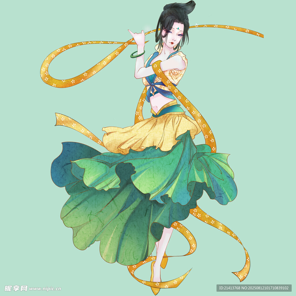 敦煌飞天舞者 飘逸灵动