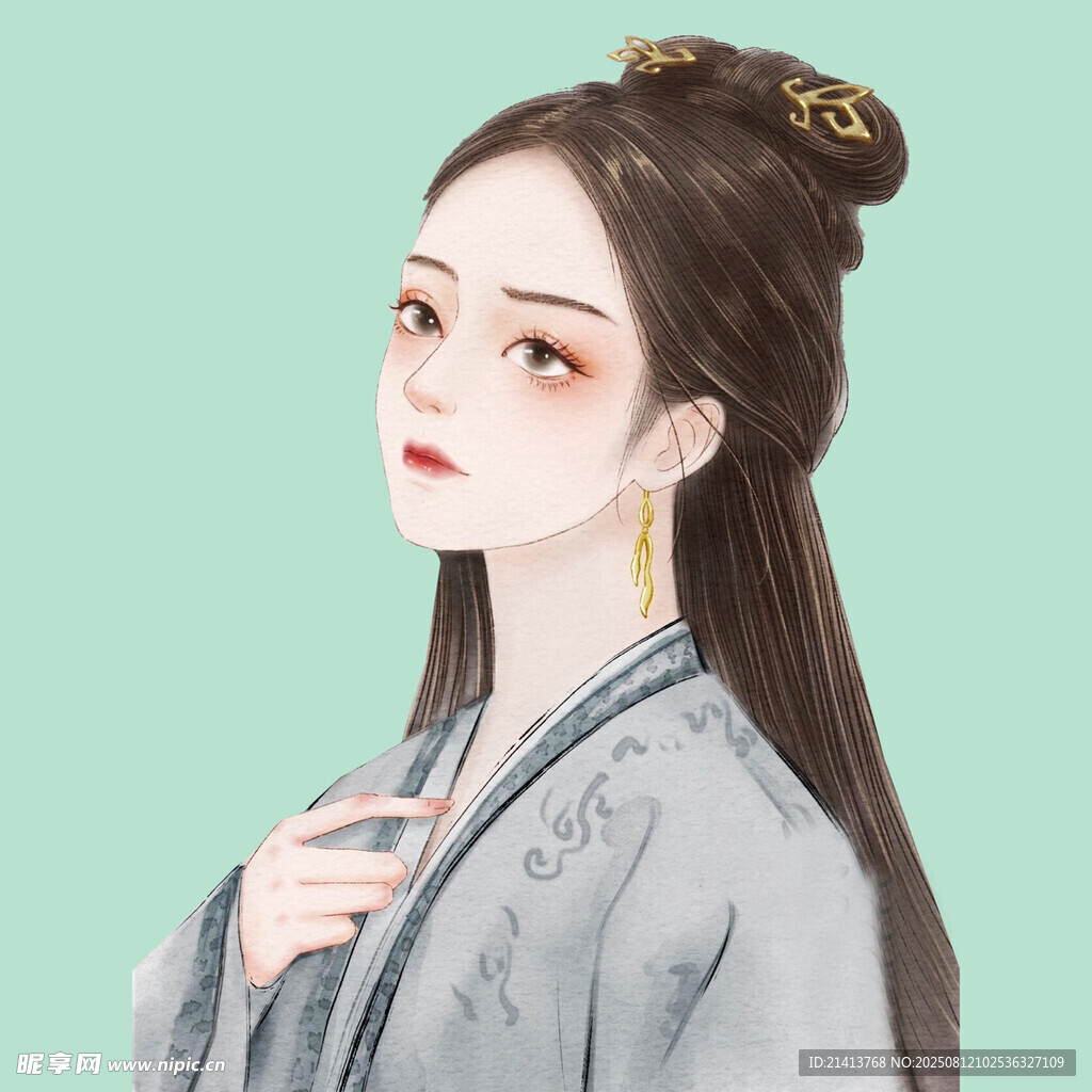 古风女子优雅汉服造型