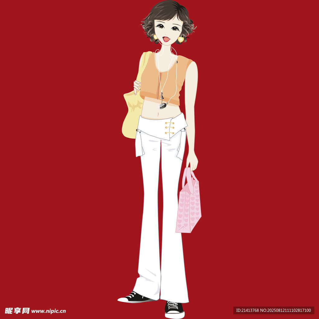 时尚女性手持包袋造型展示