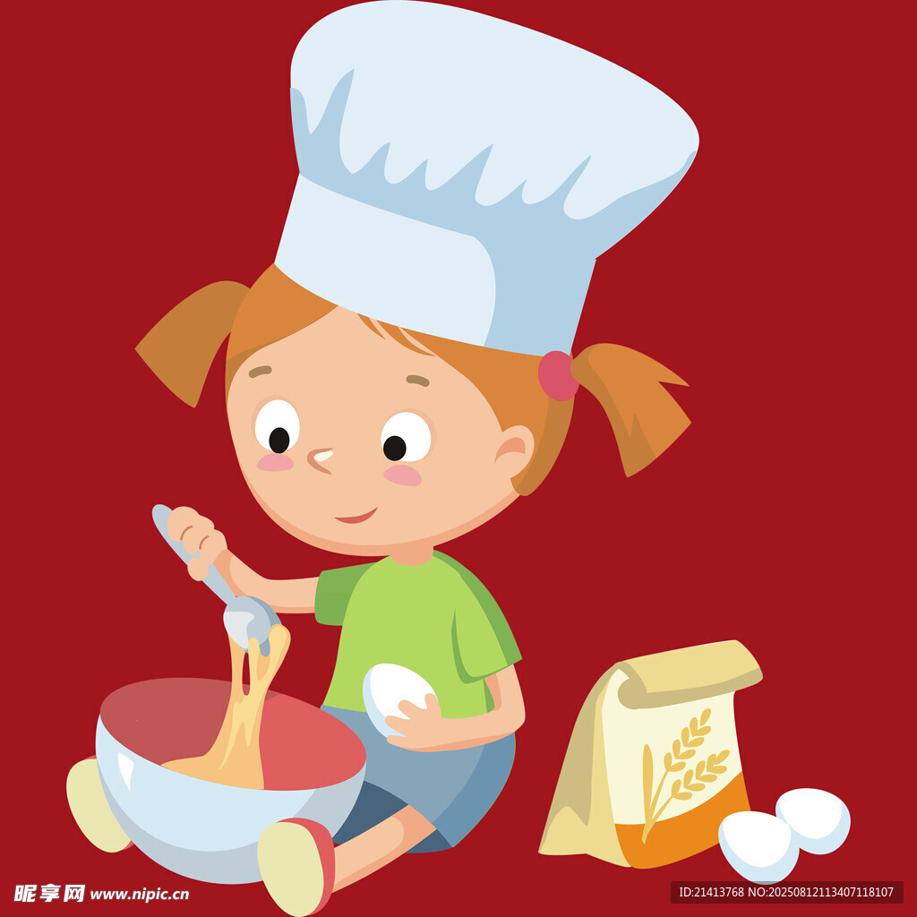 小女孩快乐下厨做美食