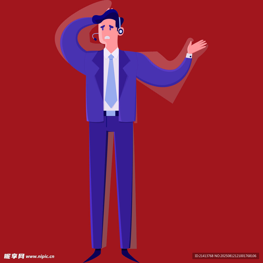 商务男士做手势展示姿态