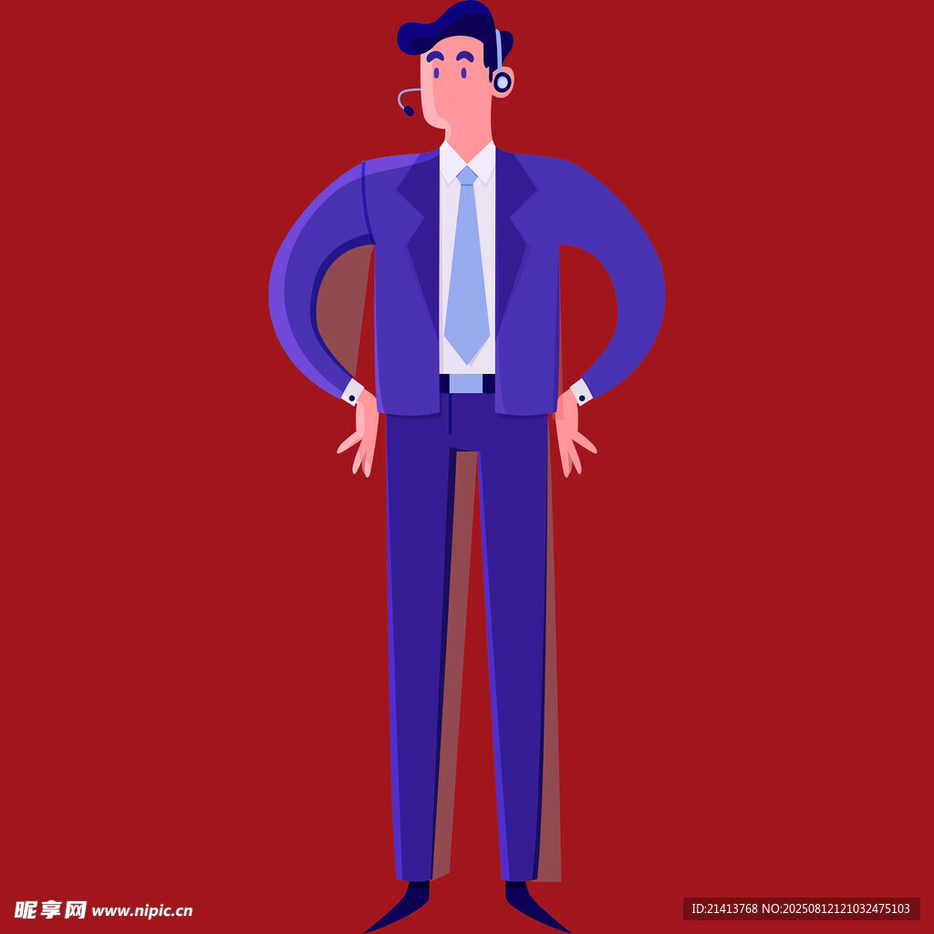 商务男士自信站姿形象