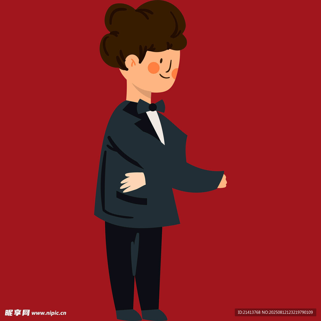 身着礼服的优雅男士