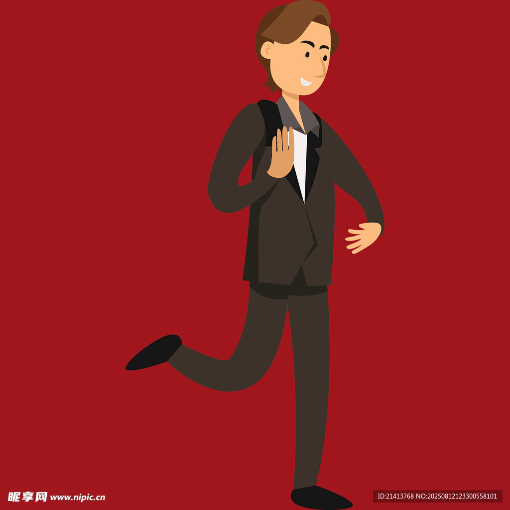 奔跑的商务男士