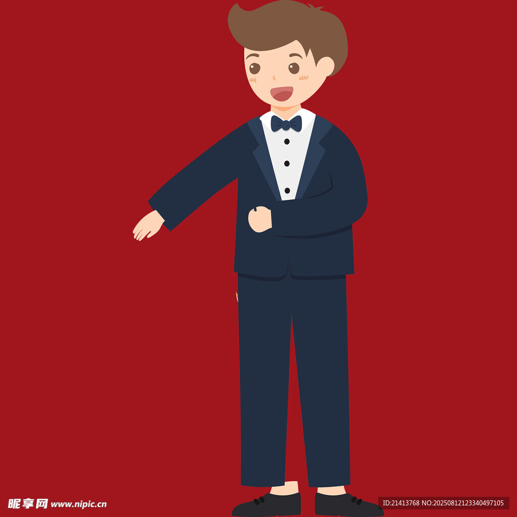 身着礼服的优雅男士