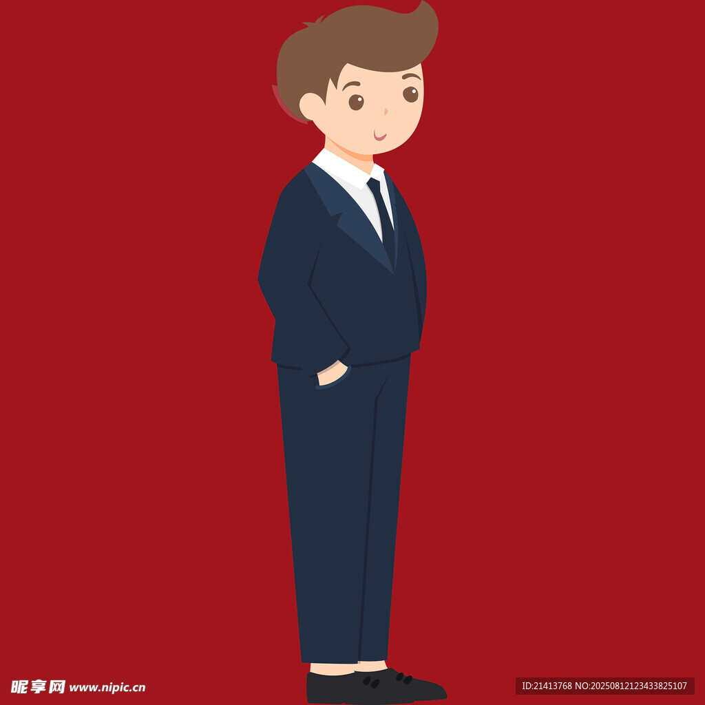 穿西装的帅气男士