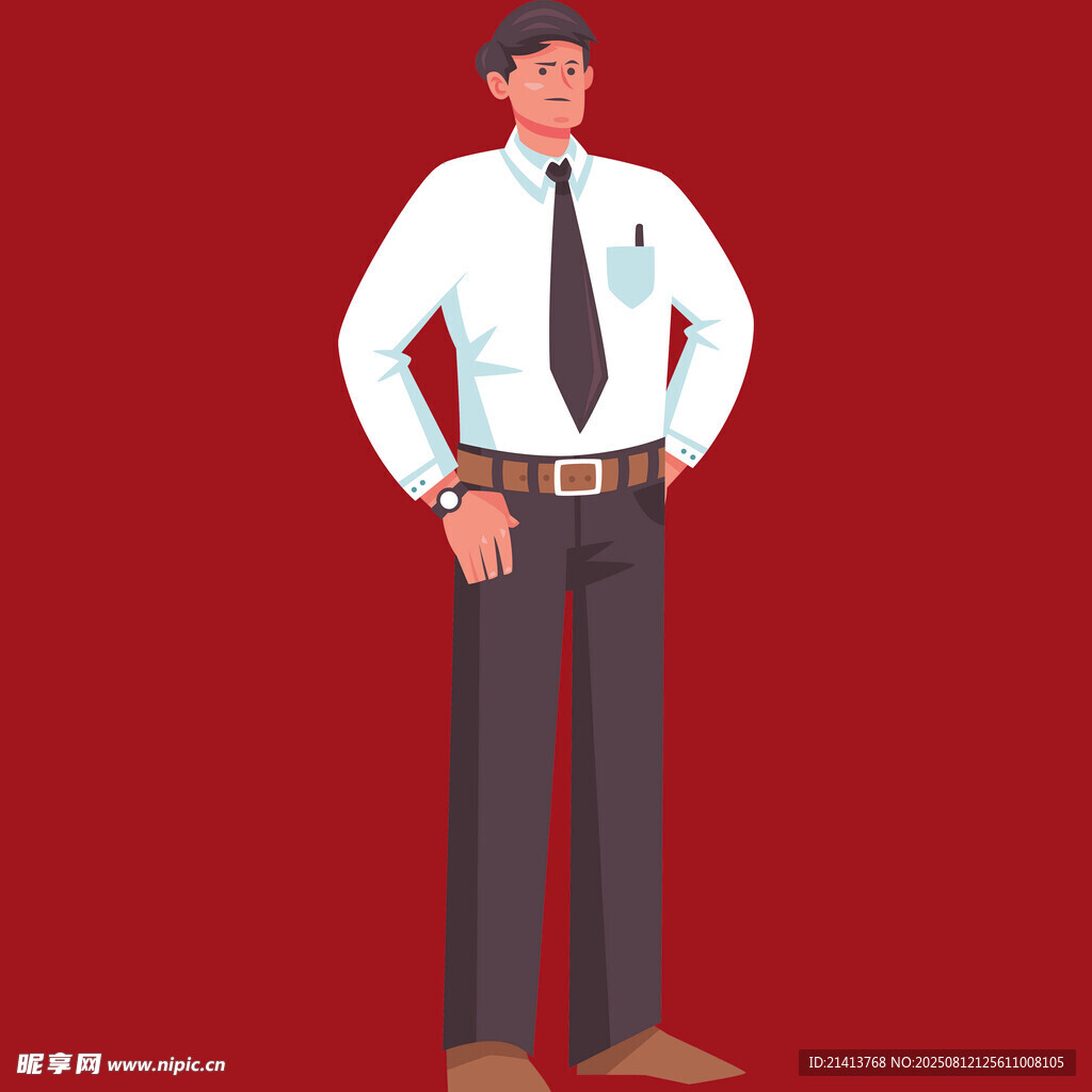 商务男士站姿形象展示