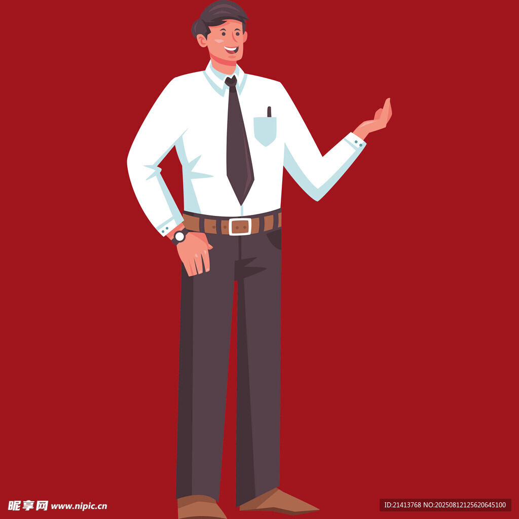 商务男士手势示意姿态
