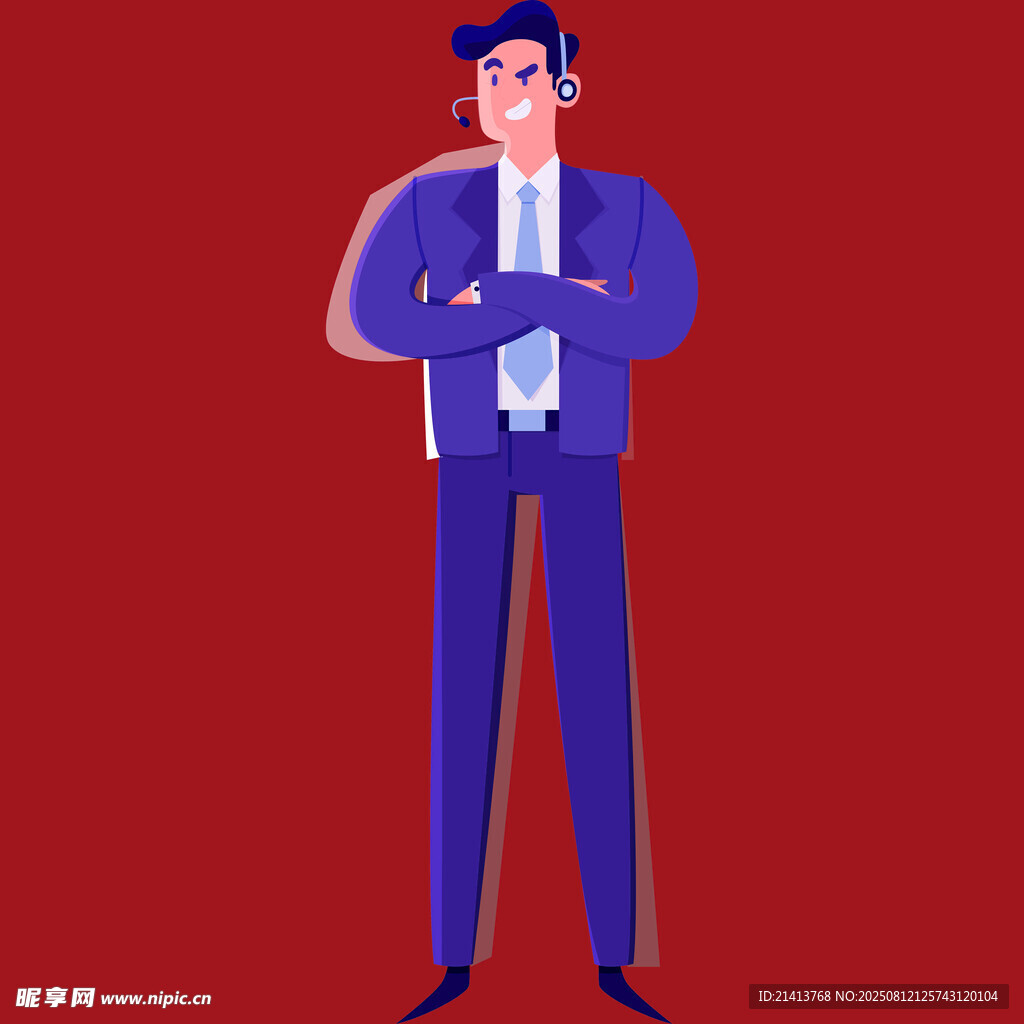 商务男士自信站姿形象