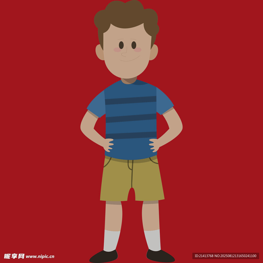 站立的小男孩