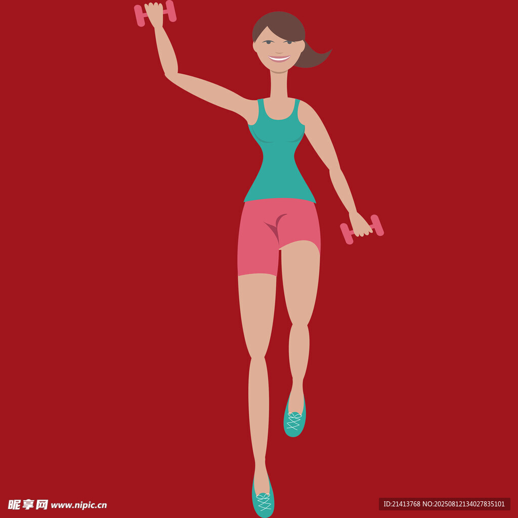 活力女性健身动感瞬间
