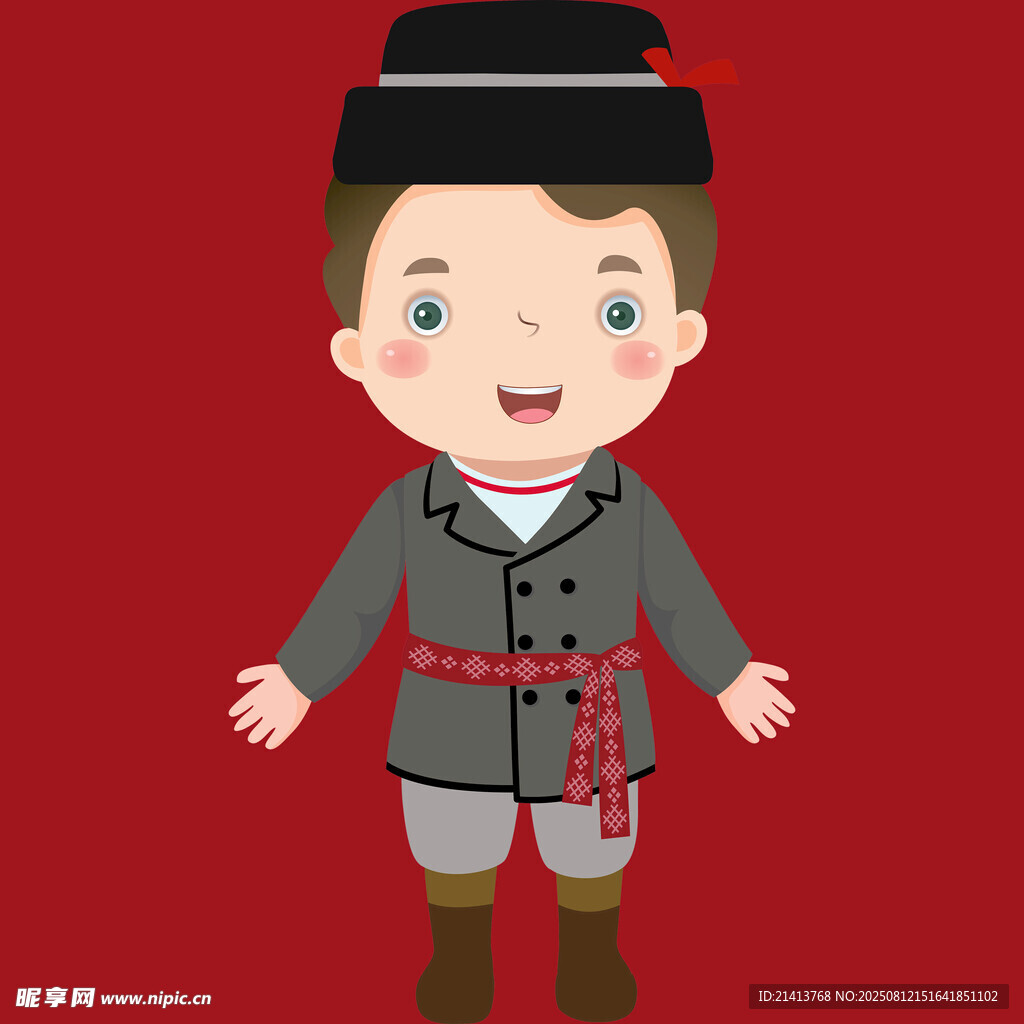 穿制服的可爱小男孩