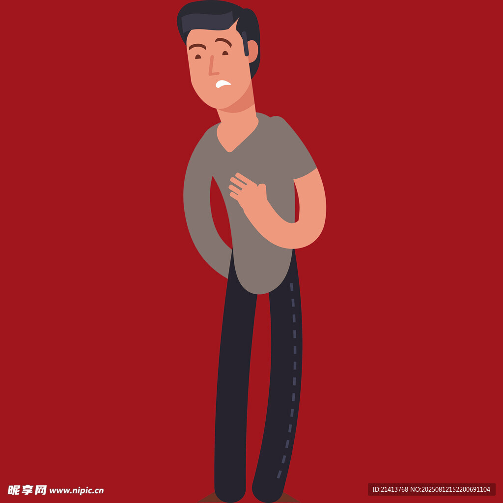 抱胸站立的男性形象