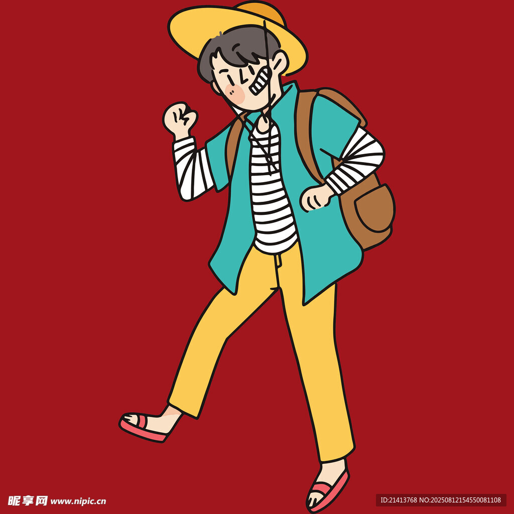 时尚出行的活力女孩