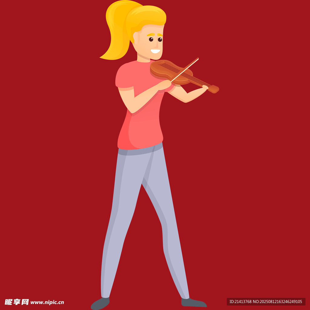 拉小提琴的金发女子