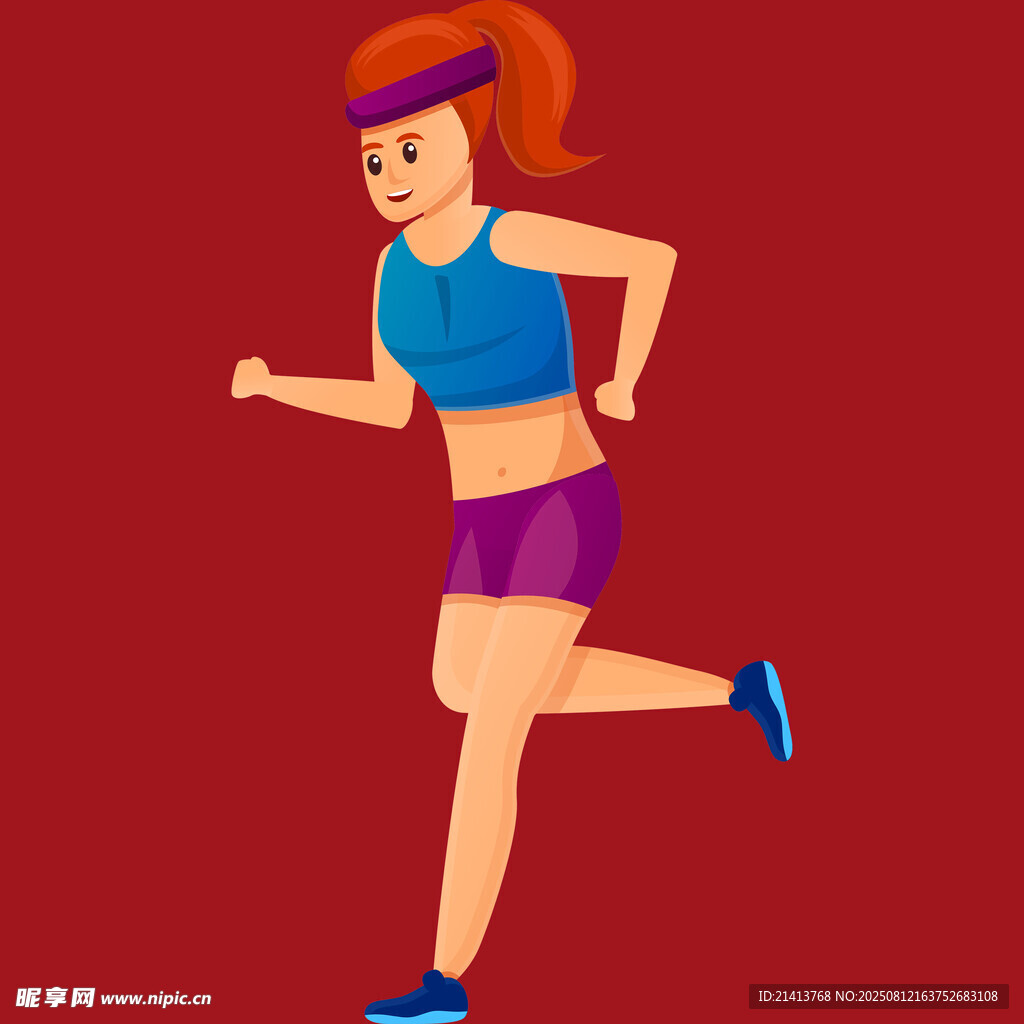 活力女孩跑步中