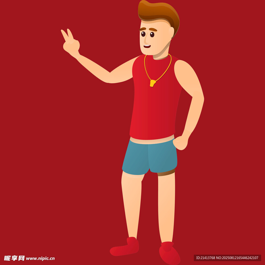 活力运动男士打招呼