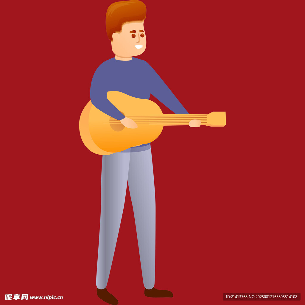 弹吉他的男子