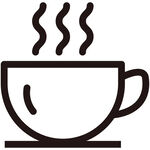 热气腾腾的咖啡杯图标