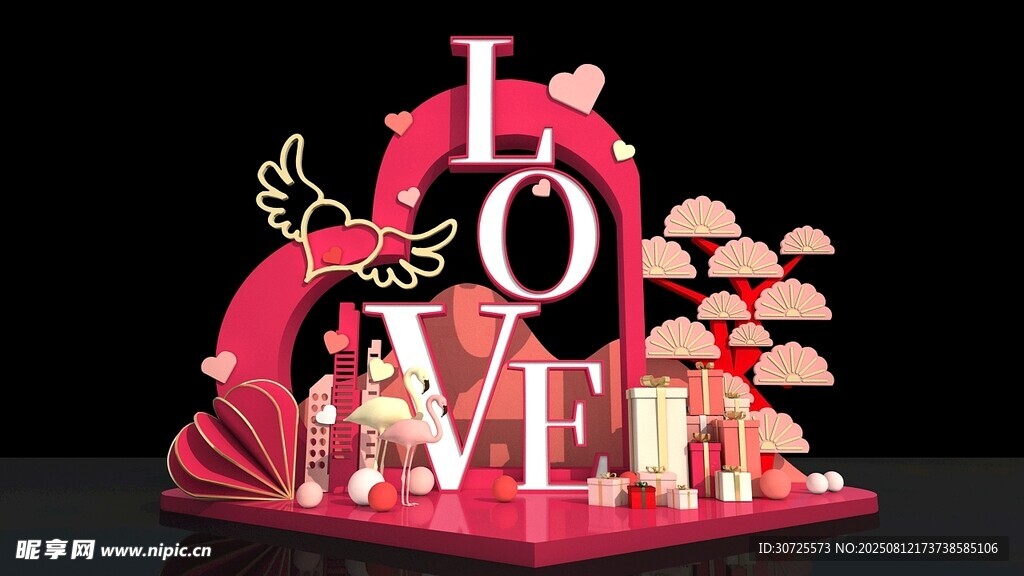 浪漫LOVE立体装饰摆件