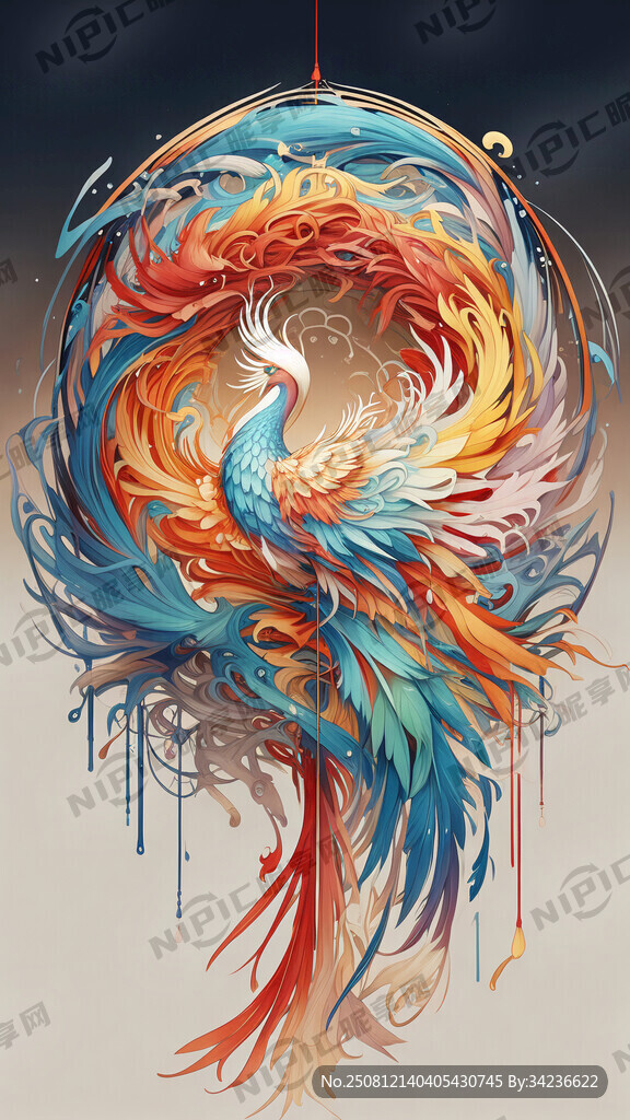 凤凰的形状做成的鸟巢样子