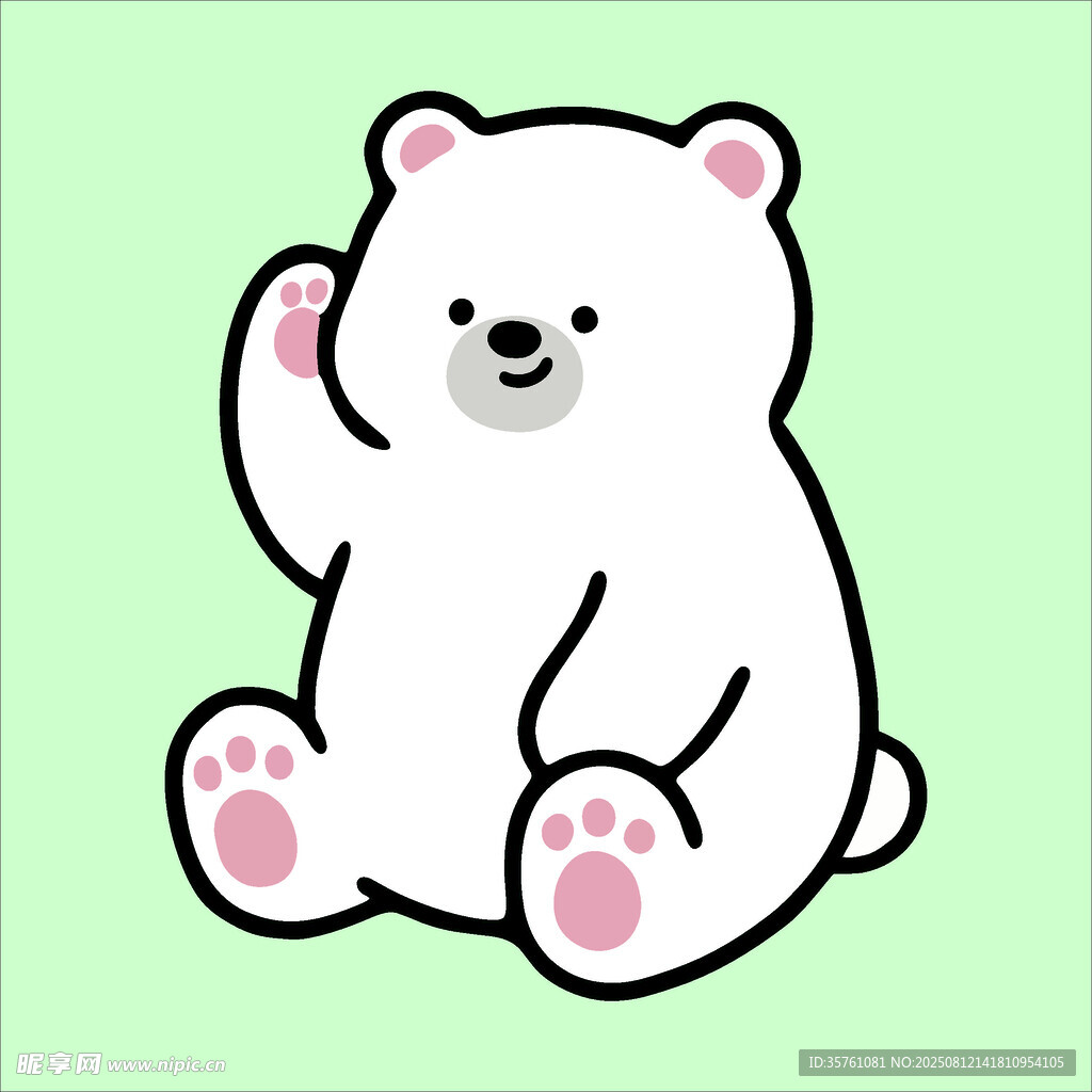 卡通小熊创意抽象儿童手绘插画