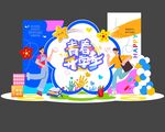 青春开学季活动美陈物料