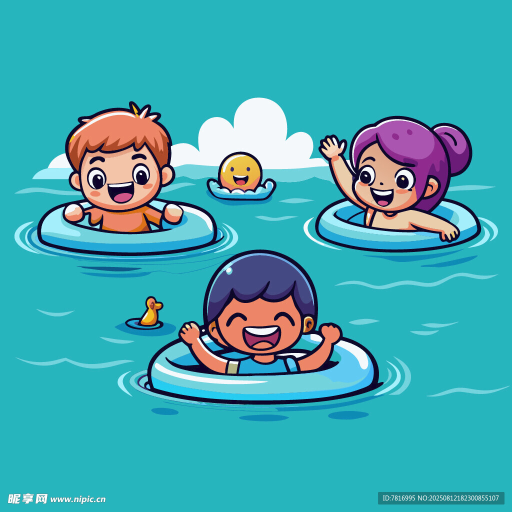 孩子们快乐戏水的美好瞬间