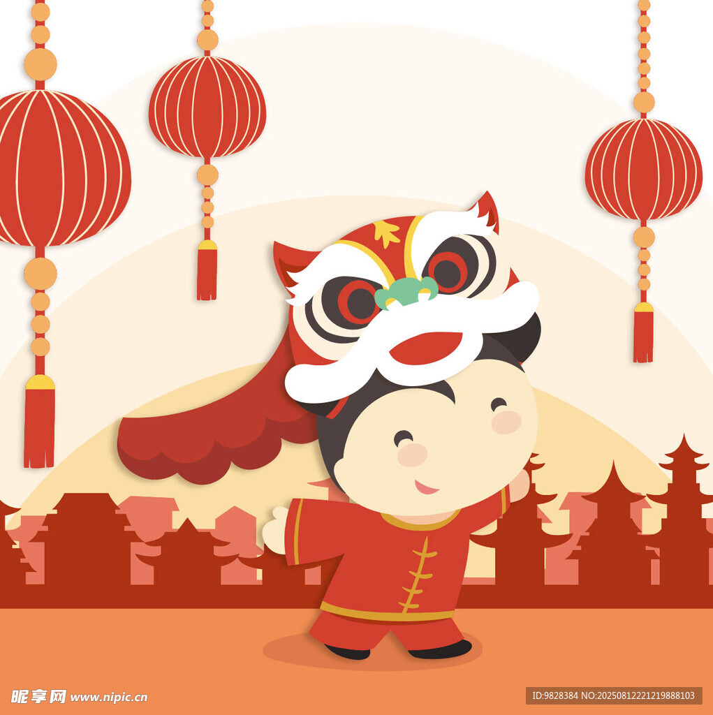 舞狮少年贺新春