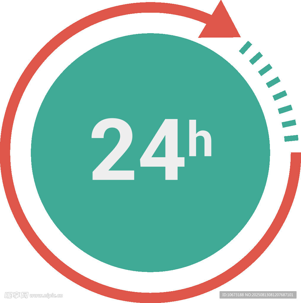 24小时服务标志图标