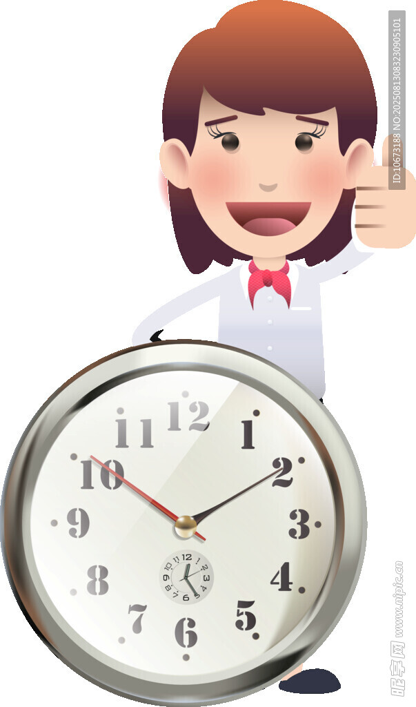 女孩与时钟时间管理