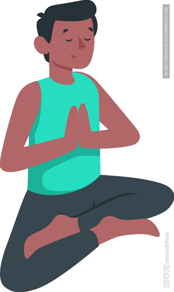男孩静坐冥想