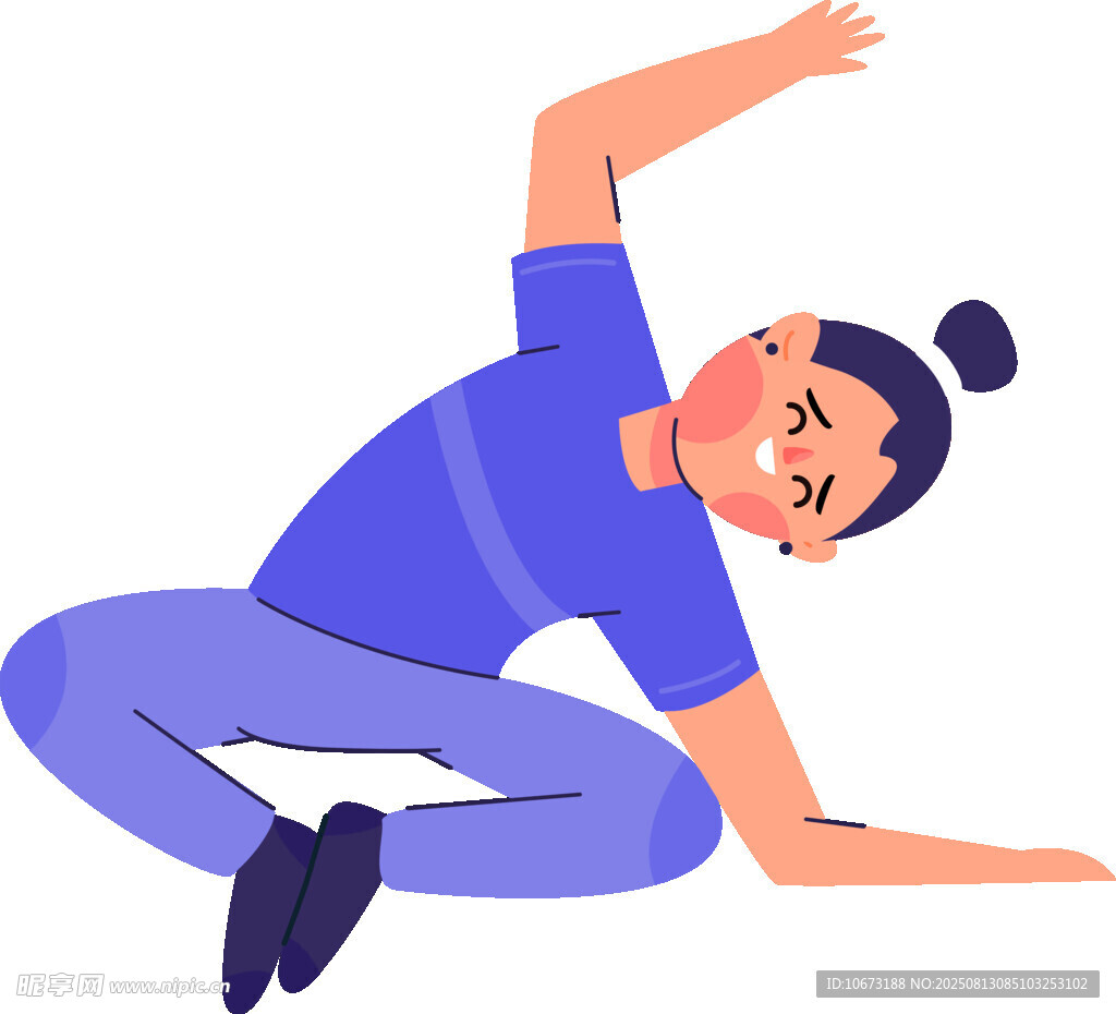 女子做瑜伽伸展动作