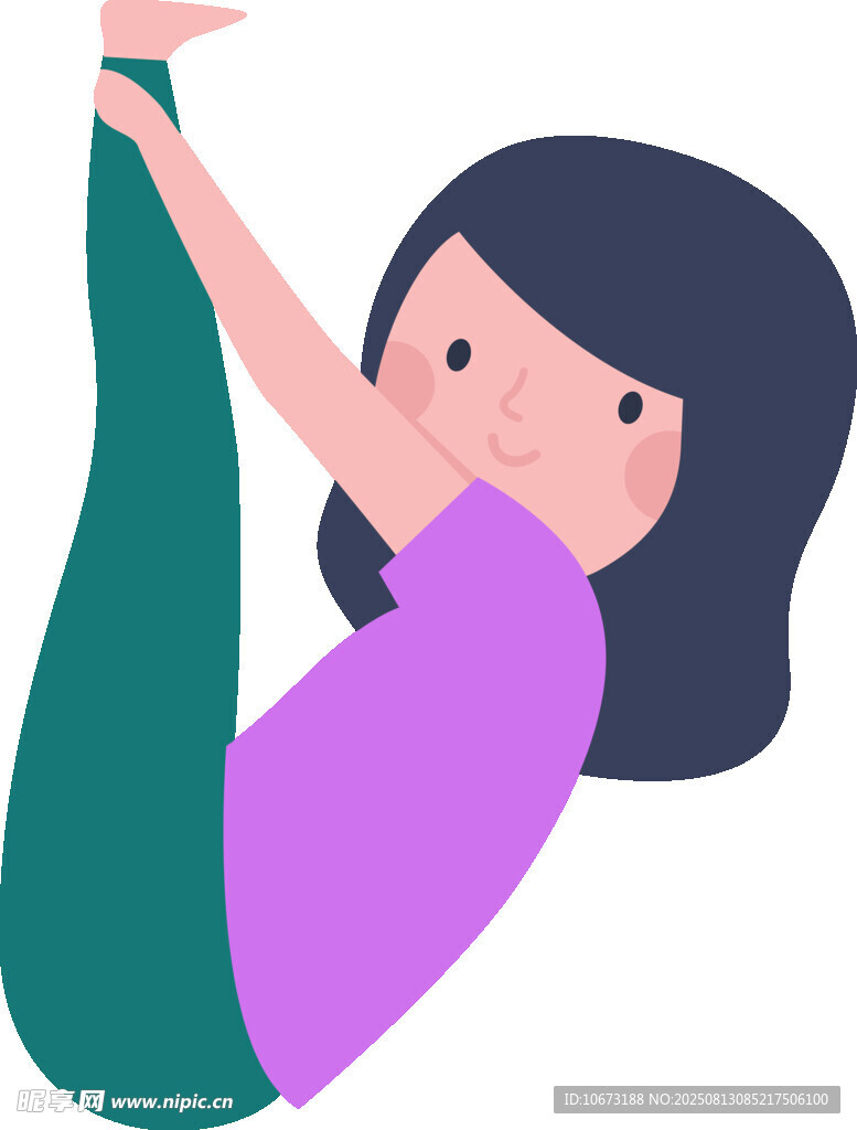 女孩做瑜伽倒立姿势