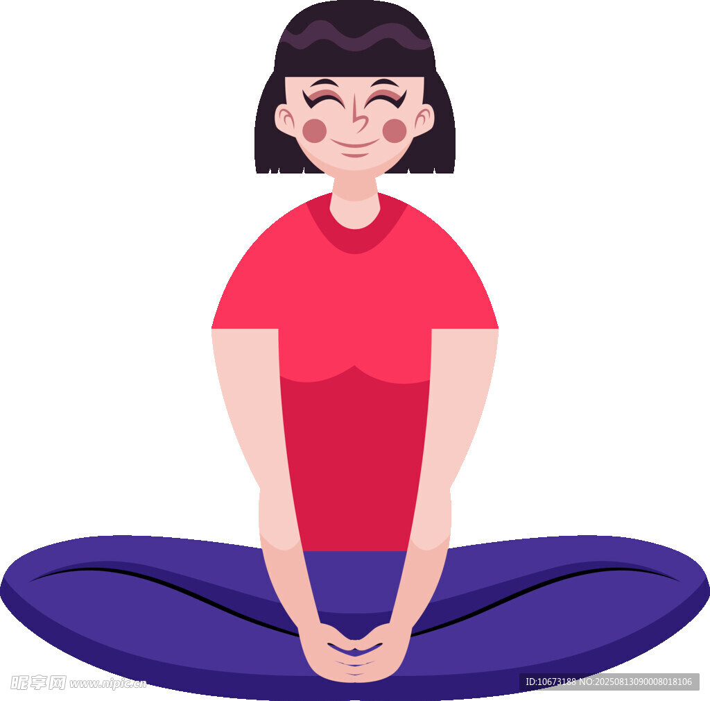 女子盘坐冥想