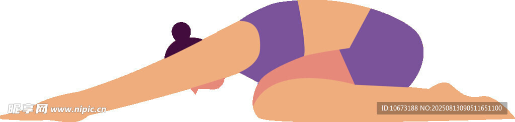 瑜伽女子的柔韧姿态