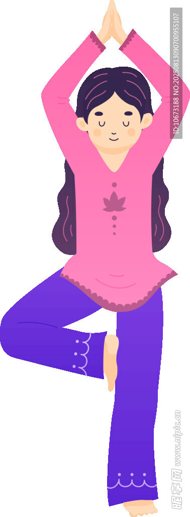 女孩做瑜伽姿势