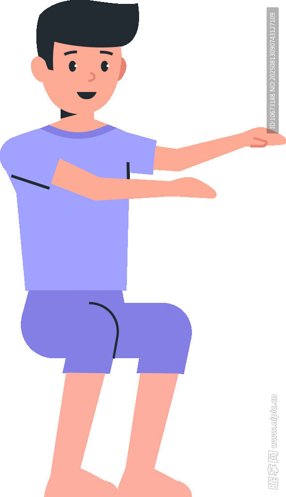 男子坐姿伸展身体