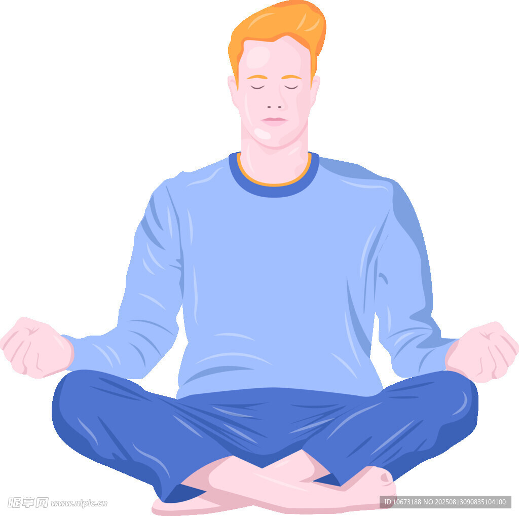男子静坐冥想