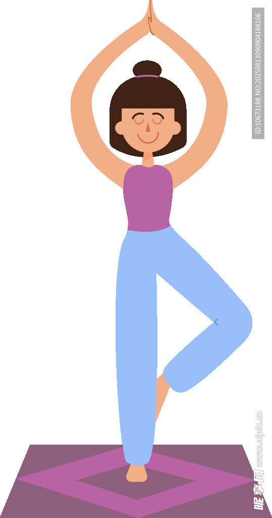 女子做瑜伽单腿平衡动作