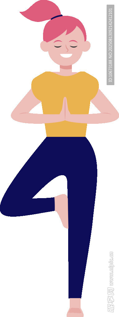 女孩做瑜伽姿势