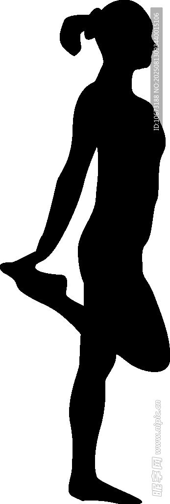 瑜伽女性剪影展现优雅身姿