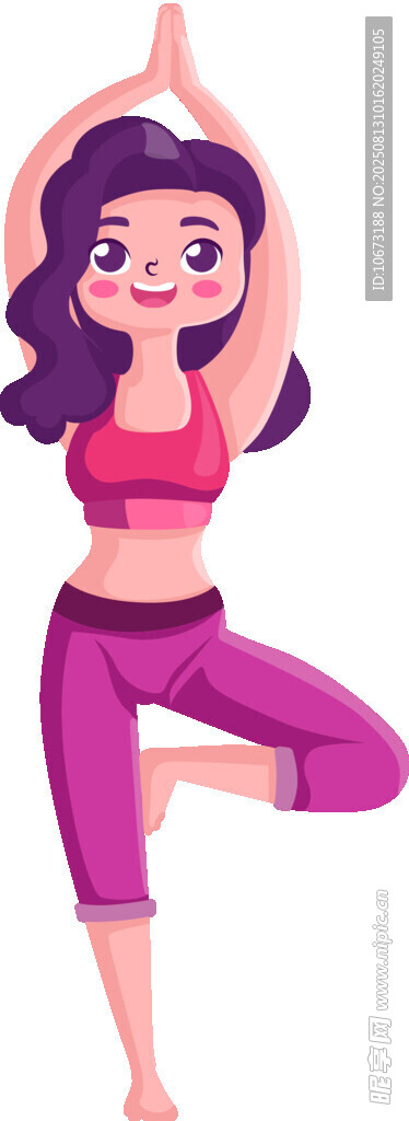 女子做瑜伽展现优美姿态