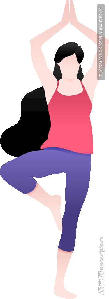 女子优雅做瑜伽动作