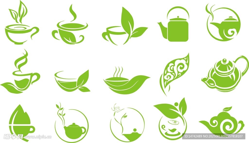 矢量茶叶