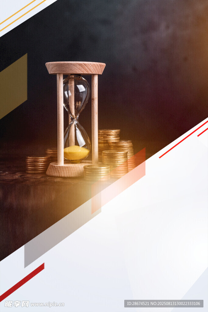 沙漏旁的金币时间与财富