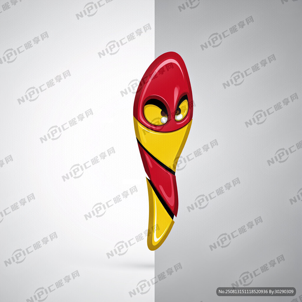 一个表现偷看的变形符号