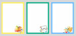 卡通文具插画背景图