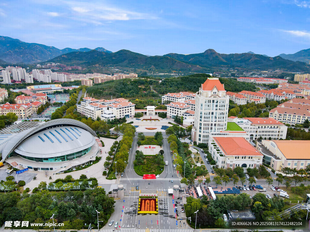 厦门大学校园风光鸟瞰图